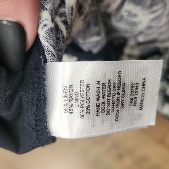 NEW Joie Linen Blend Wide Leg Nautical Coastal Beach Cropped‎ Pant Size Small - Picture 6 of 6